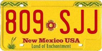 NM license plate 809SJJ