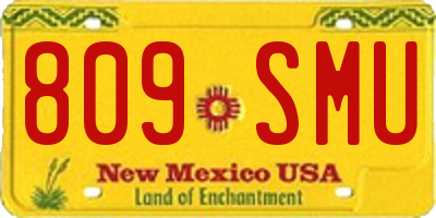 NM license plate 809SMU