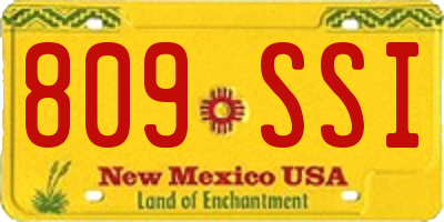 NM license plate 809SSI