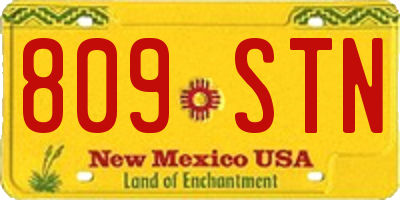 NM license plate 809STN