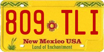 NM license plate 809TLI