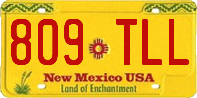 NM license plate 809TLL