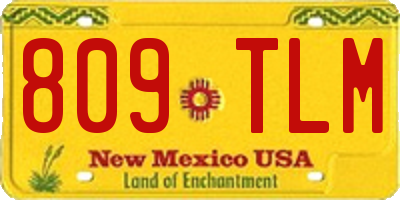 NM license plate 809TLM