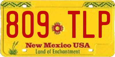 NM license plate 809TLP