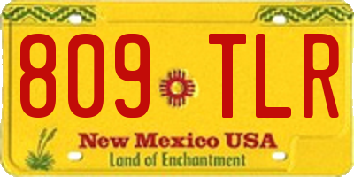 NM license plate 809TLR