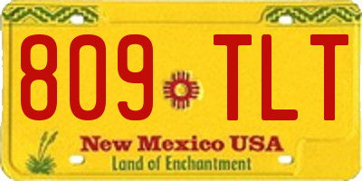 NM license plate 809TLT
