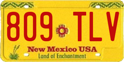 NM license plate 809TLV