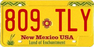 NM license plate 809TLY