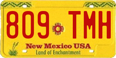 NM license plate 809TMH