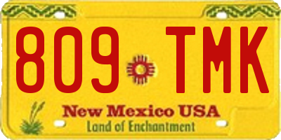 NM license plate 809TMK