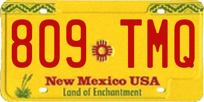 NM license plate 809TMQ