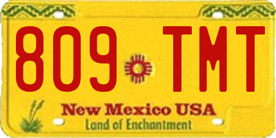 NM license plate 809TMT