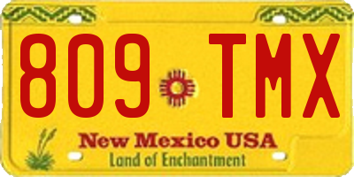 NM license plate 809TMX
