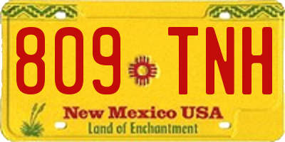 NM license plate 809TNH