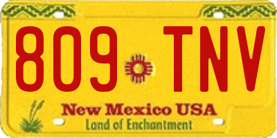 NM license plate 809TNV