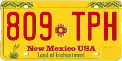 NM license plate 809TPH