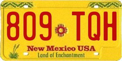 NM license plate 809TQH