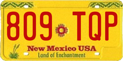 NM license plate 809TQP