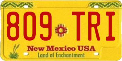 NM license plate 809TRI