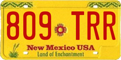 NM license plate 809TRR