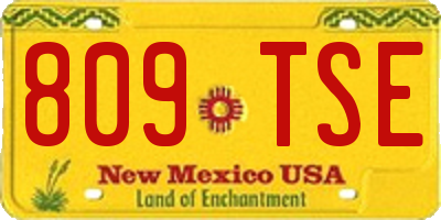 NM license plate 809TSE