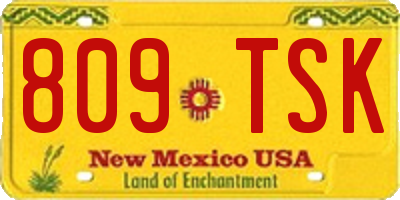 NM license plate 809TSK