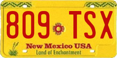 NM license plate 809TSX