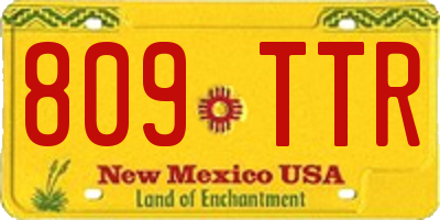 NM license plate 809TTR