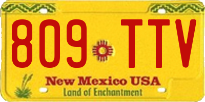 NM license plate 809TTV