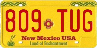 NM license plate 809TUG