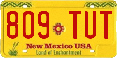NM license plate 809TUT