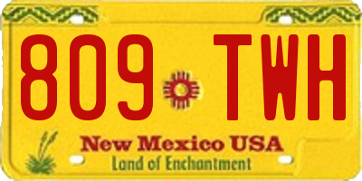 NM license plate 809TWH
