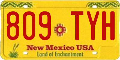 NM license plate 809TYH