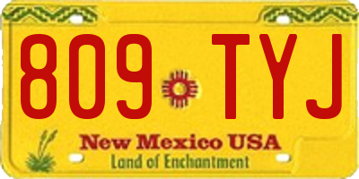 NM license plate 809TYJ