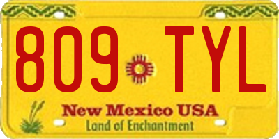 NM license plate 809TYL