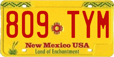 NM license plate 809TYM