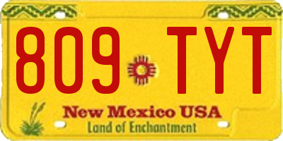 NM license plate 809TYT