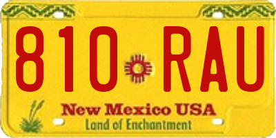 NM license plate 810RAU
