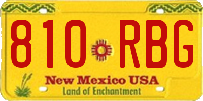 NM license plate 810RBG