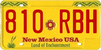 NM license plate 810RBH