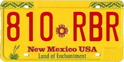 NM license plate 810RBR