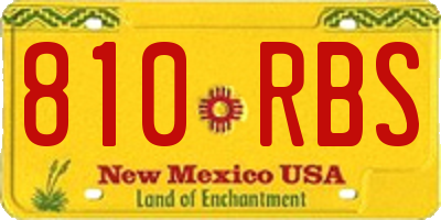 NM license plate 810RBS