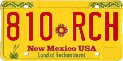 NM license plate 810RCH