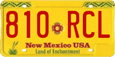 NM license plate 810RCL