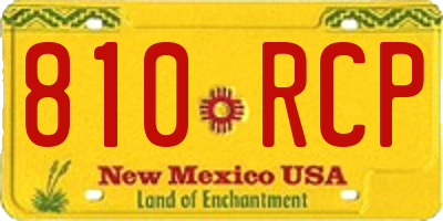 NM license plate 810RCP