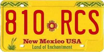NM license plate 810RCS