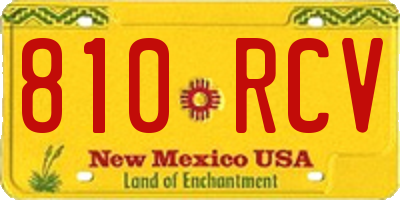 NM license plate 810RCV