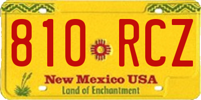 NM license plate 810RCZ