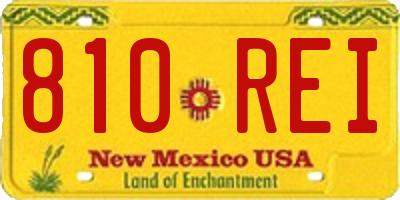 NM license plate 810REI