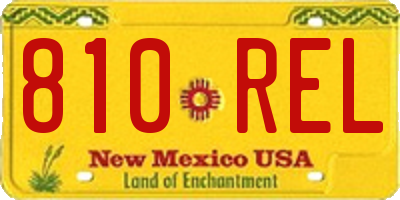 NM license plate 810REL